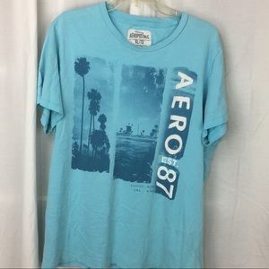 Aeropostale Tee “Laguna Beach” cool blue